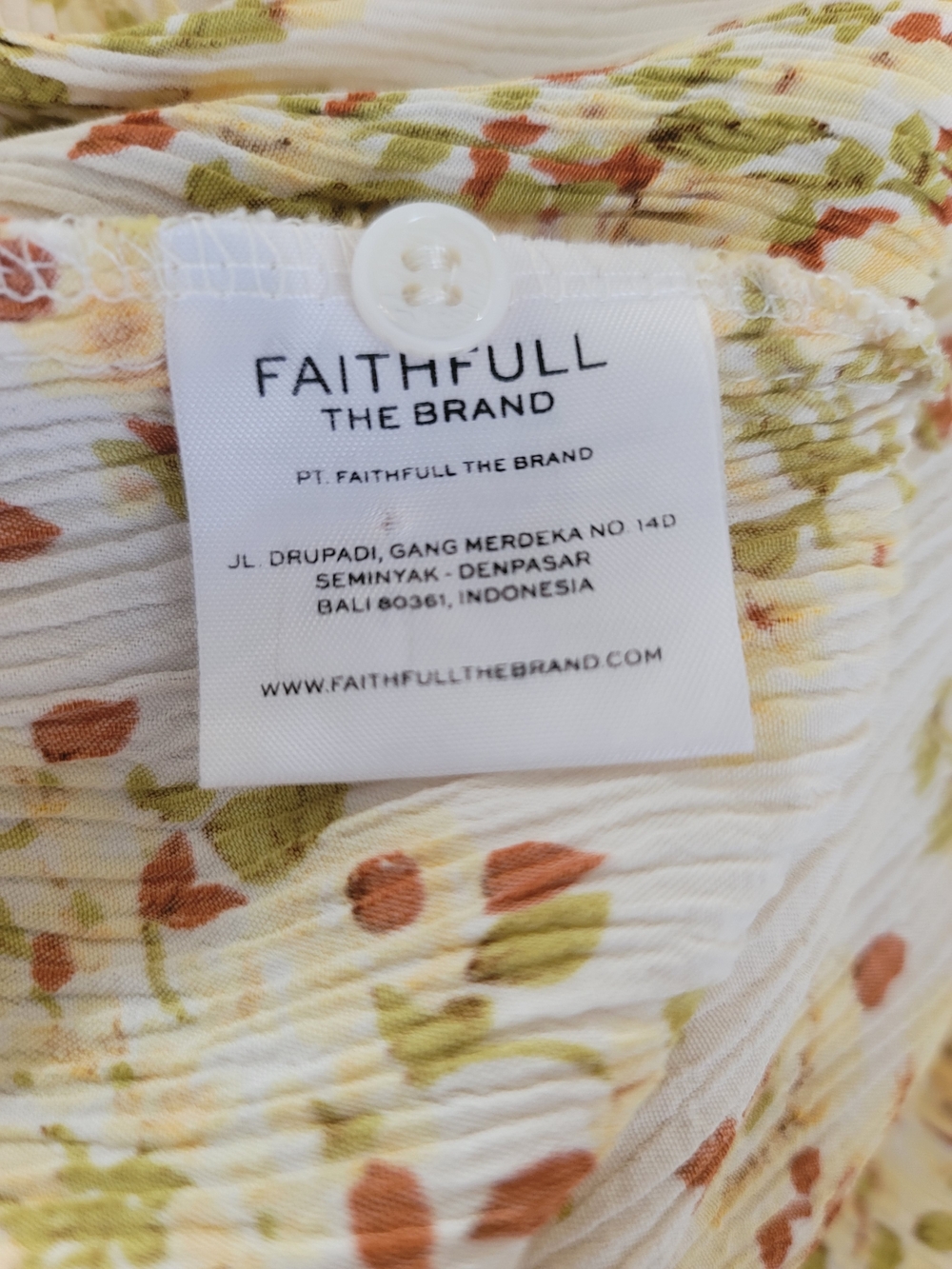 Anthropologie Faithfull the Brand Rafa Yellow and Red Floral Crepe Midi Dress,XS - Picture 12 of 12